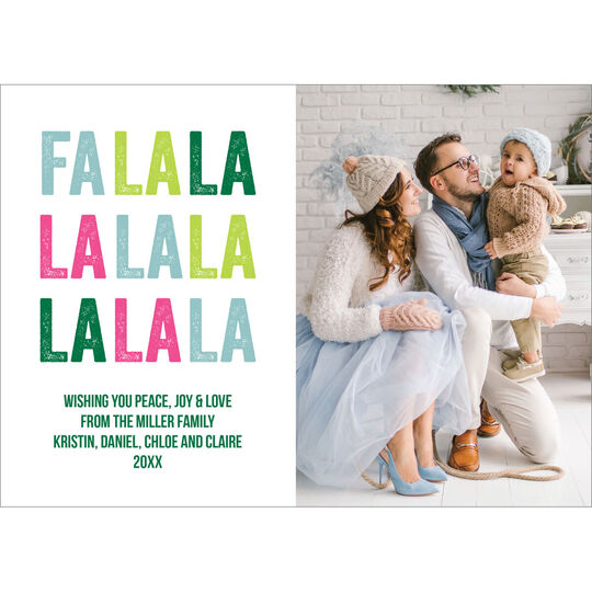 Colorful FaLaLa Holiday Photo Cards